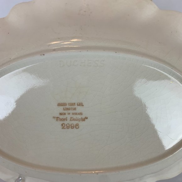 Vintage James Kent Pearl Delight Trinket Bowl Duchess Gold Trim - Picture 6 of 13